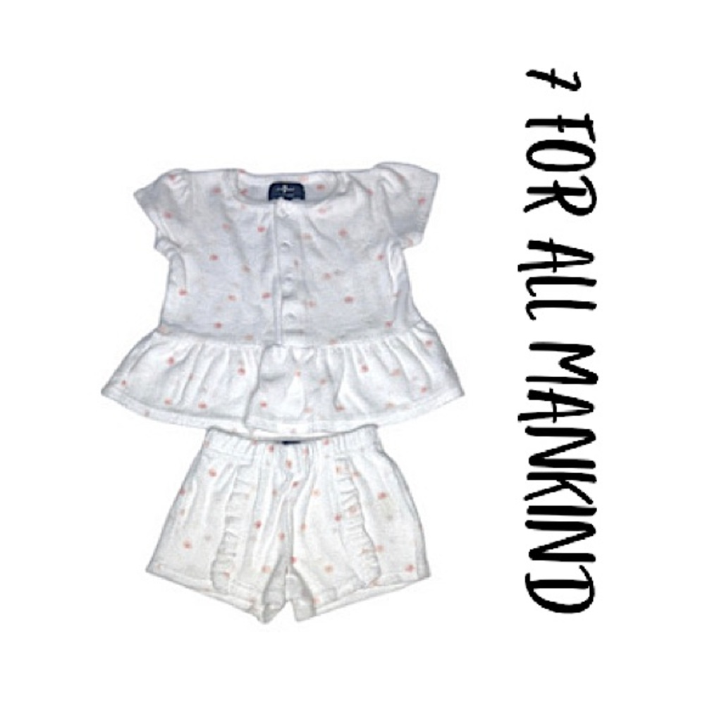 7 For All Mankind 2pc Terry Cloth Toddler two Piece Set Girls Size 24 Month EUC!